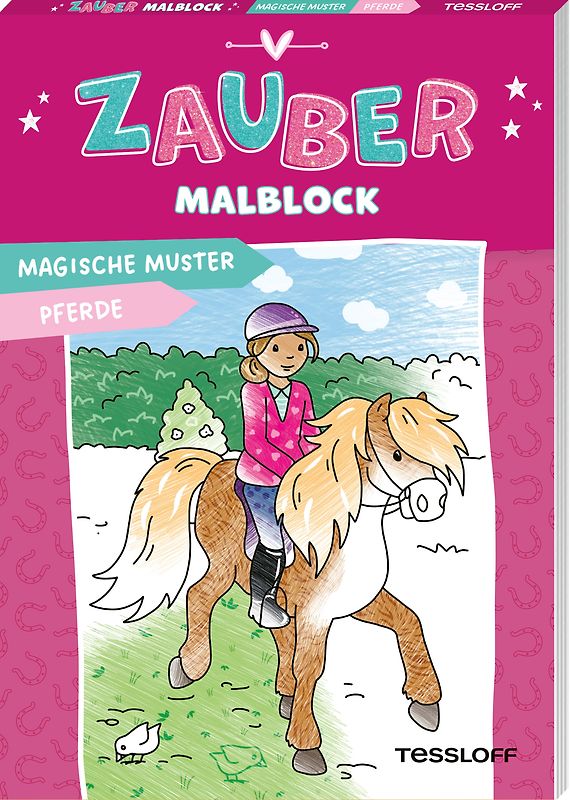 Zaubermalblock. Magische Muster. Pferde
