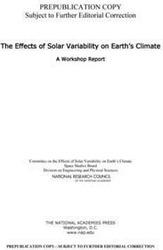 The Effects of Solar Variability on Earth's Climate