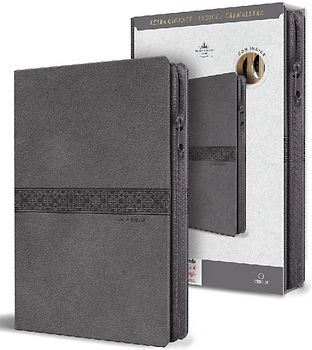 Rvr 1960 Tamaño Manual Letra Gigante Piel Gris Con Cremallera E Índice / Spanish Bible Rvr 1960 Giant Print, Gray Leathersoft with Zipper and Index