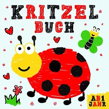 Kritzelbuch ab 1 Jahr: Kritzelmalbuch zum 50 Kritzeln und Ausmalen Motive für kreative Mädchen und Jungen - Ausmalbuch für kinder ab 1