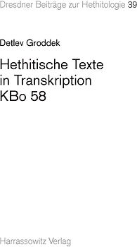 Hethitische Texte in Transkription KBo 58