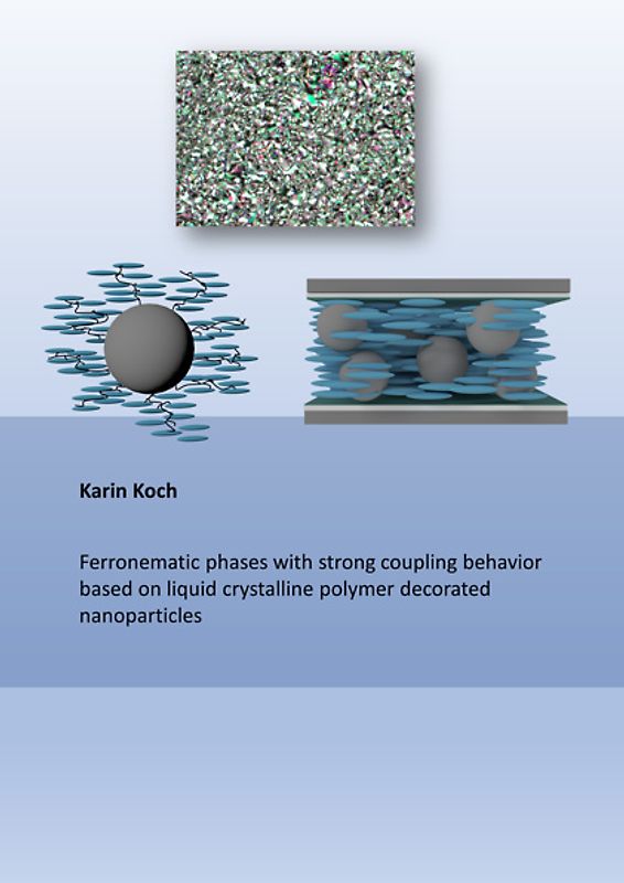 Ferronematic phases with strong coupling behavior based on liquid crystalline polymer decorated nanoparticles