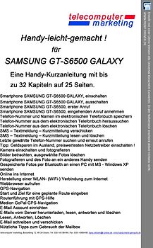 SAMSUNG GT-S6500 Galaxy leicht-gemacht. Handy-leicht-gemacht für SAMSUNG GT-S6500 Galaxy