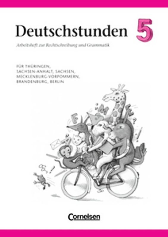 Deutschstunden Sprachbuch. Östliche Bundesländer und Berlin / 5. Schuljahr - Arbeitsheft mit Lösungen