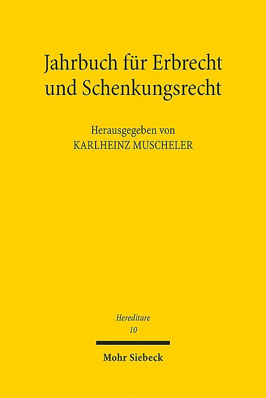 Jahrbuch für Erbrecht und Schenkungsrecht