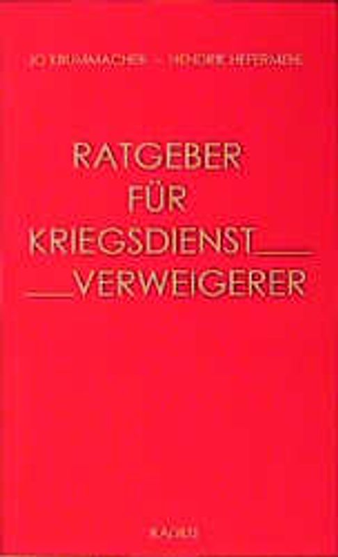 Ratgeber für Kriegsdienstverweigerer