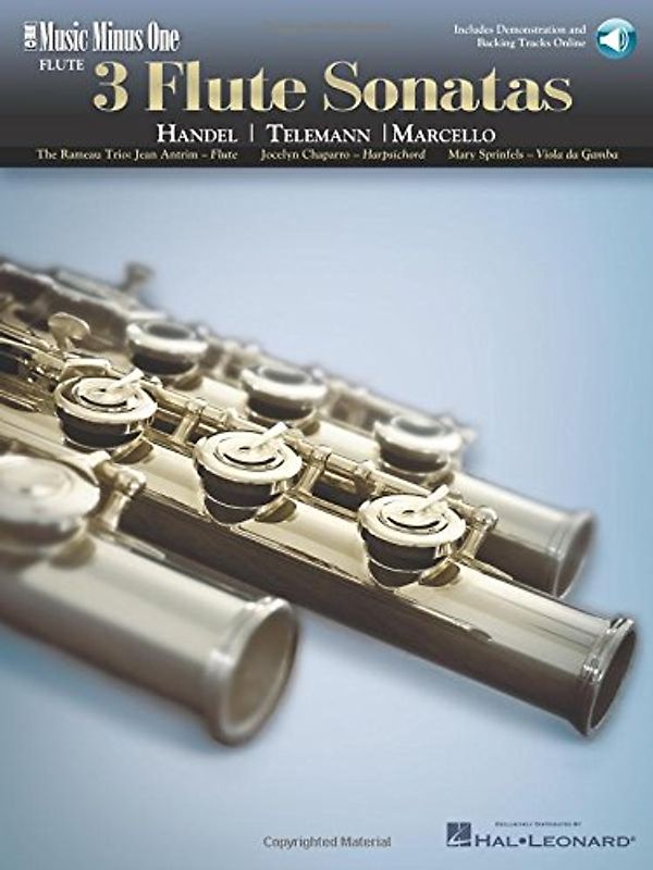 Handel; Marcello; Telemann Three Sonatas in F Major for Flute, Harpsichord and Viola Da (Music Minus One Flute)