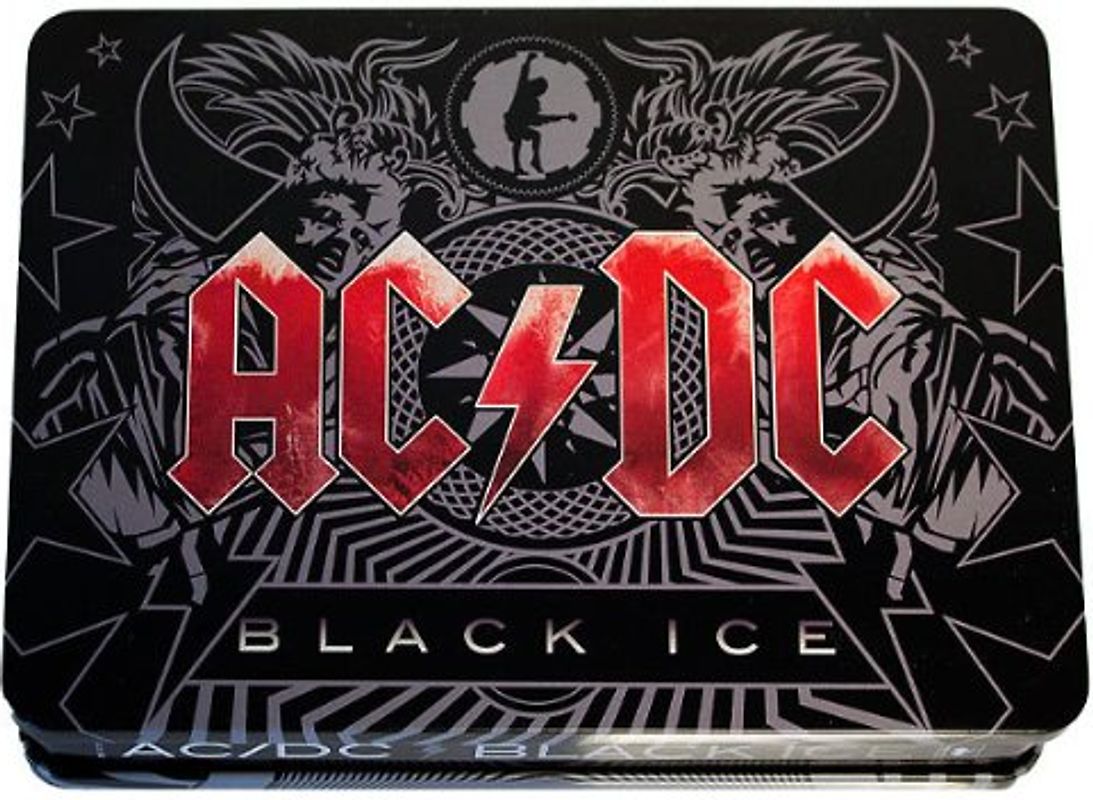 AC/DC - AC/DC - Black Ice - Steelbox inkl. CD/DVD, Flagge, Sticker-Set und Original Gibson Gitarren-Plektrum