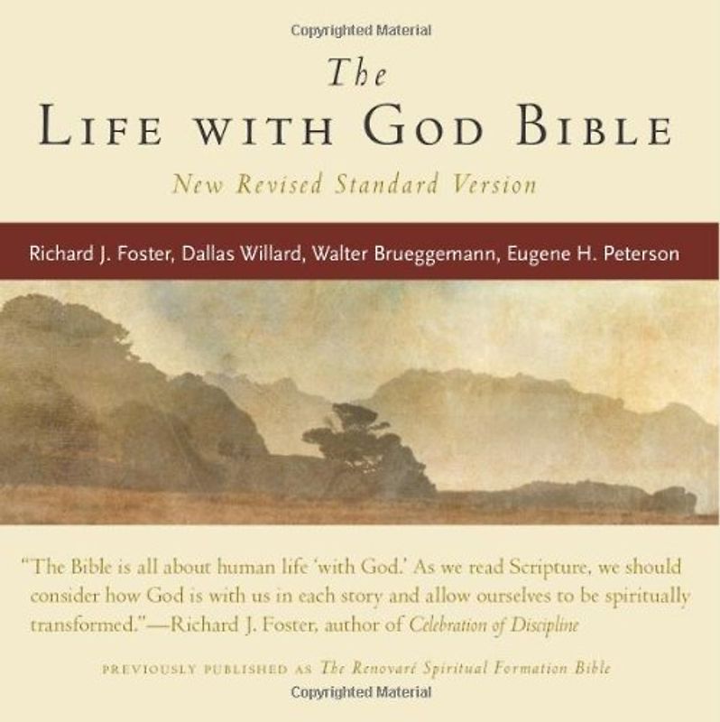 Life with God Bible NRSV, The (Compact, Ital Leath, Burgundy) (A Renovare Resource) - Renovare