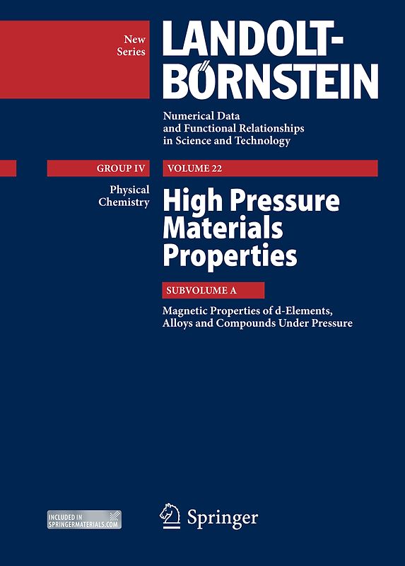 High Pressure Materials Properties
