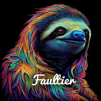 Faultier Malbuch für Erwachsene mit schwarzem Hintergrund (Tier Malbücher)