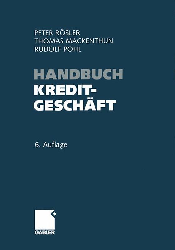 Handbuch Kreditgeschäft