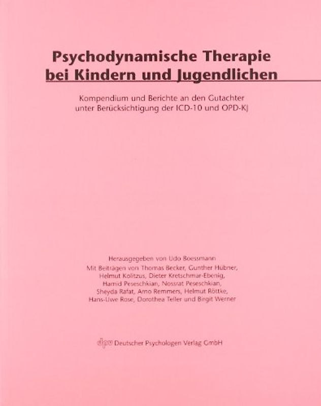 Psychodynamische Therapie bei Kindern und Jugendlichen