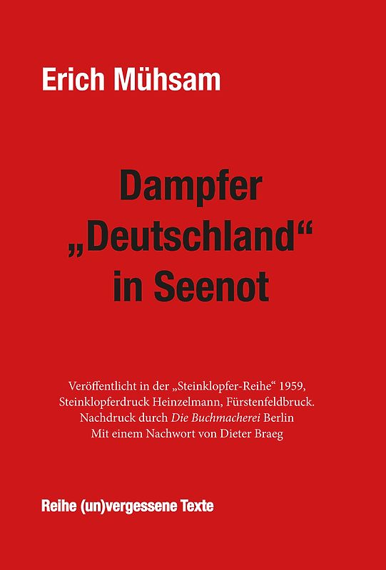 Dampfer "Deutschland" in Seenot