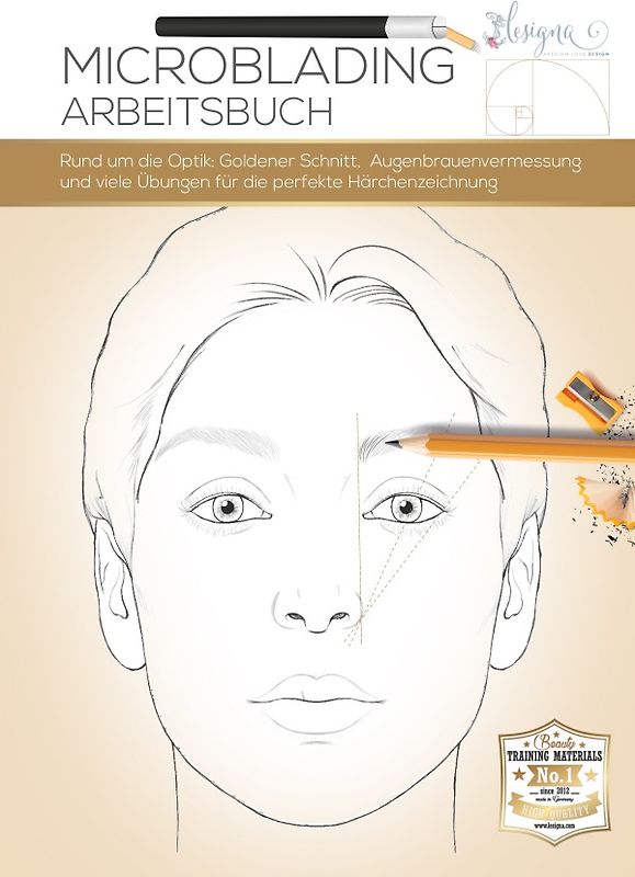 Lesigna Microblading Training / Microblading Arbeitsbuch: Haerchenzeichnung