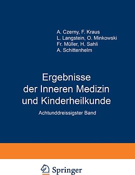 Ergebnisse der Inneren Medizin und Kinderheilkunde