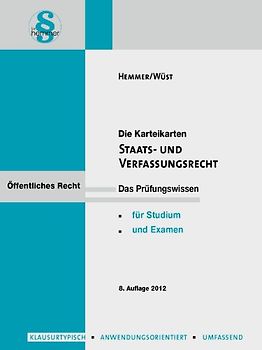 Karteikarten - Staats- u. Verfassungsrecht