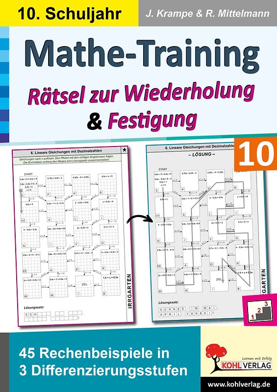 Mathe-Training zur Wiederholung und Festigung / Klasse 10