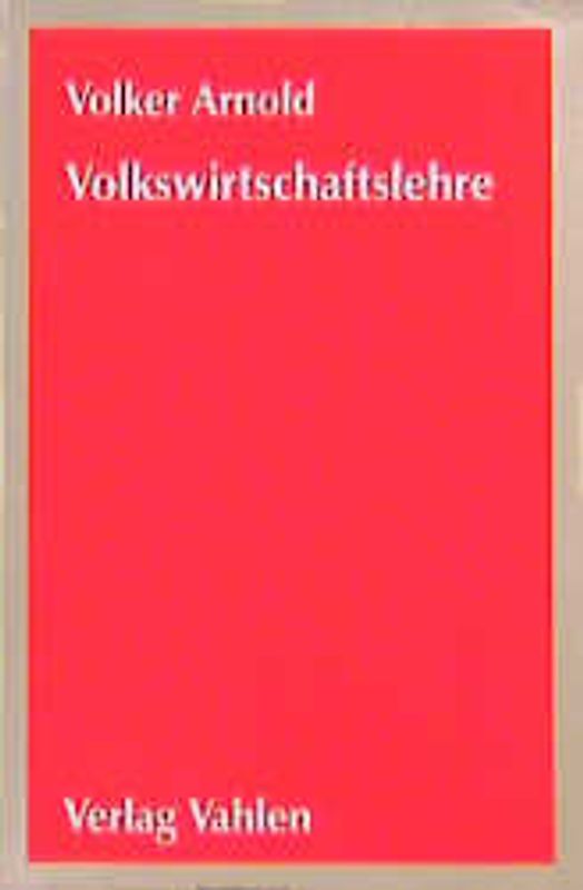 Volkswirtschaftslehre