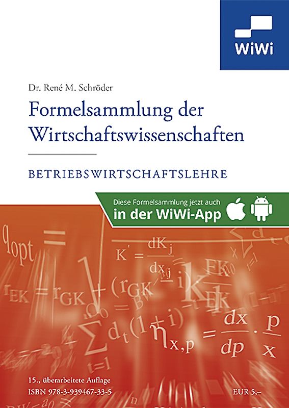 Formelsammlung der Wirtschaftswissenschaften
