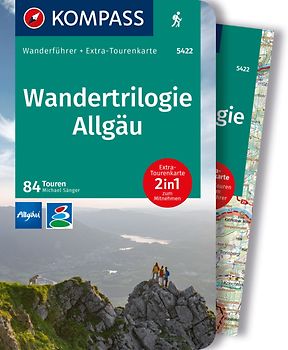 KOMPASS Wanderführer Wandertrilogie Allgäu, 84 Touren mit Extra-Tourenkarte