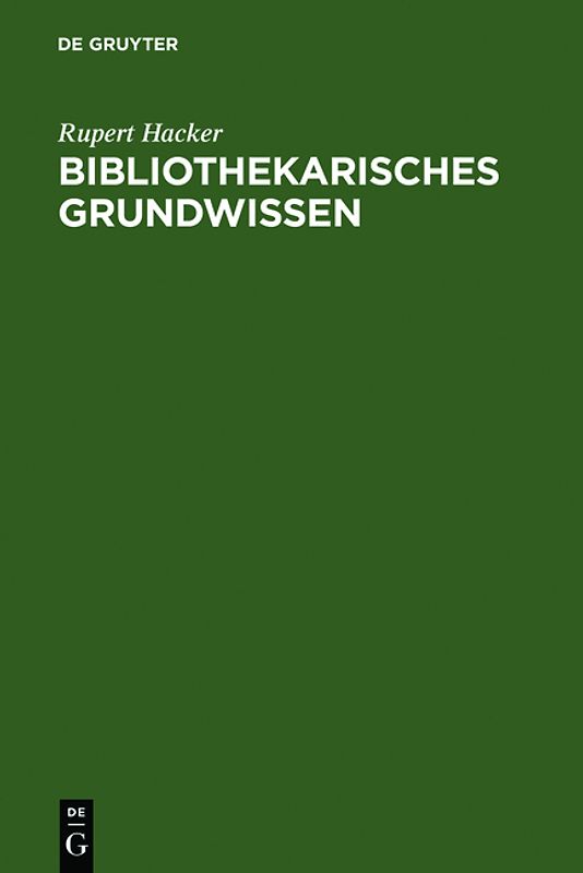 Bibliothekarisches Grundwissen