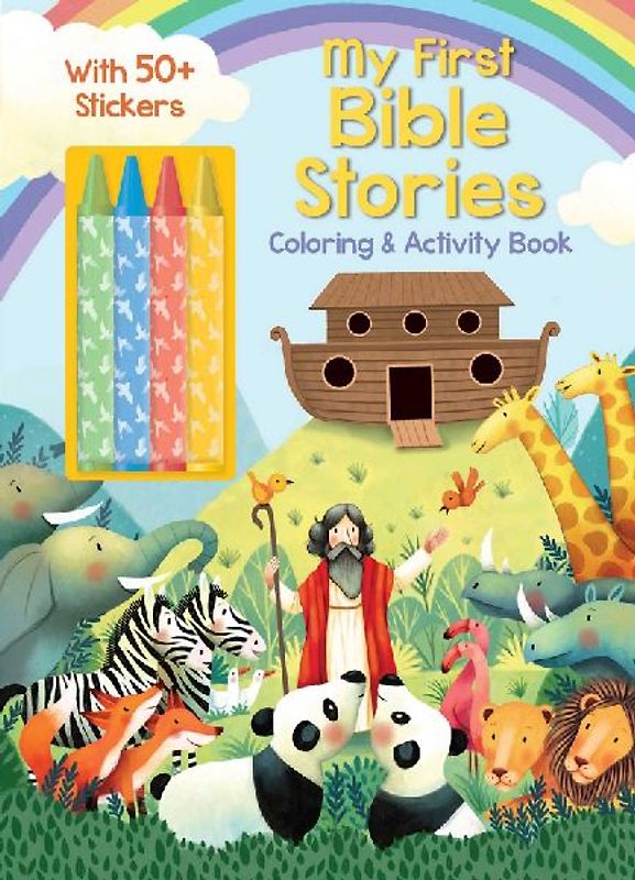 My First Bible Stories Coloring & Activity Book with 4 Crayons and 50+ Stickers