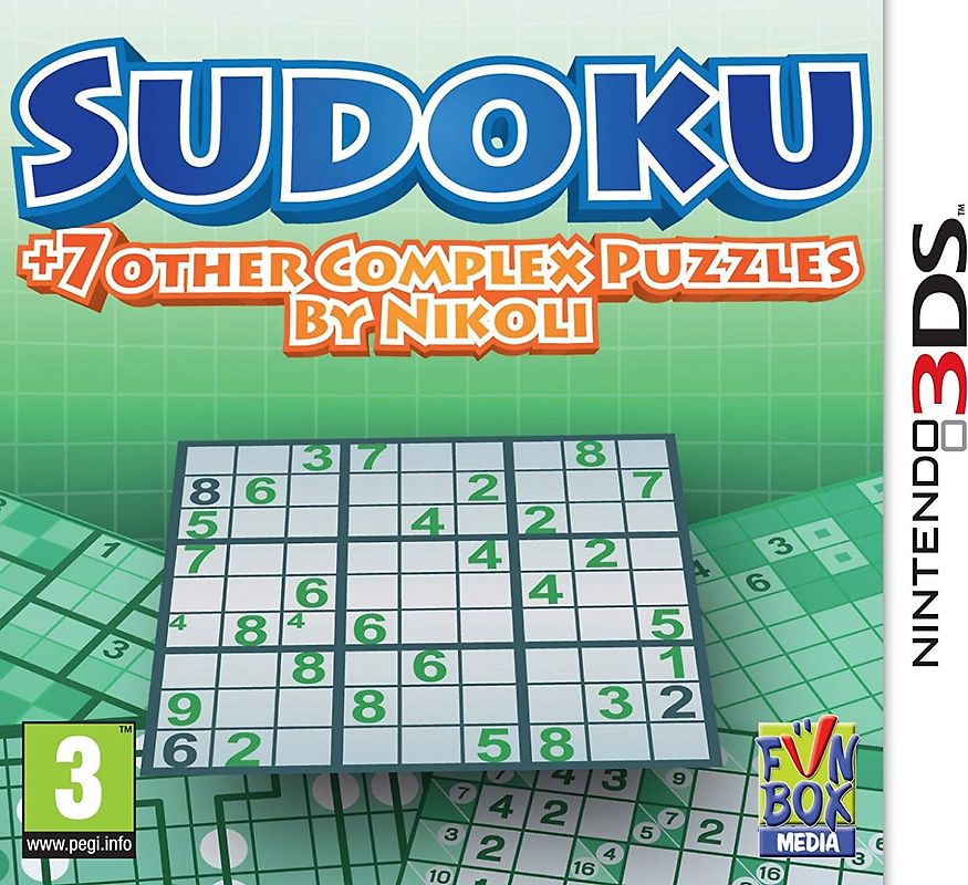 Sudoku +7 Other Complex Puzzels By Nikoli [UK] 3DS Nintendo 3DS