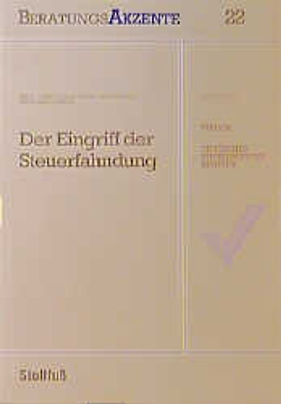 Der Eingriff der Steuerfahndung (Broschiert)