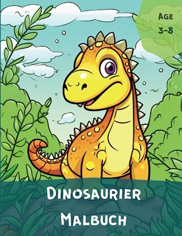 Dinosaurier Malbuch: 50 verschiedene Bilder in diversen Zeichenstilen