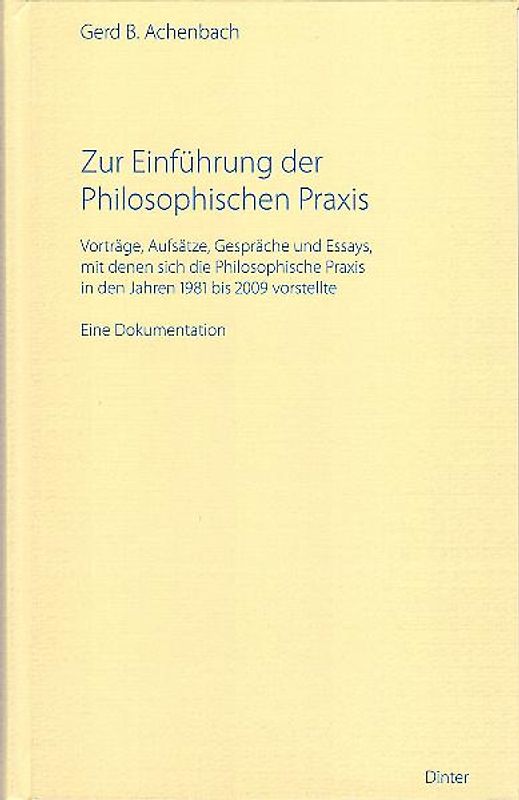 Zur Einführung der Philosophischen Praxis