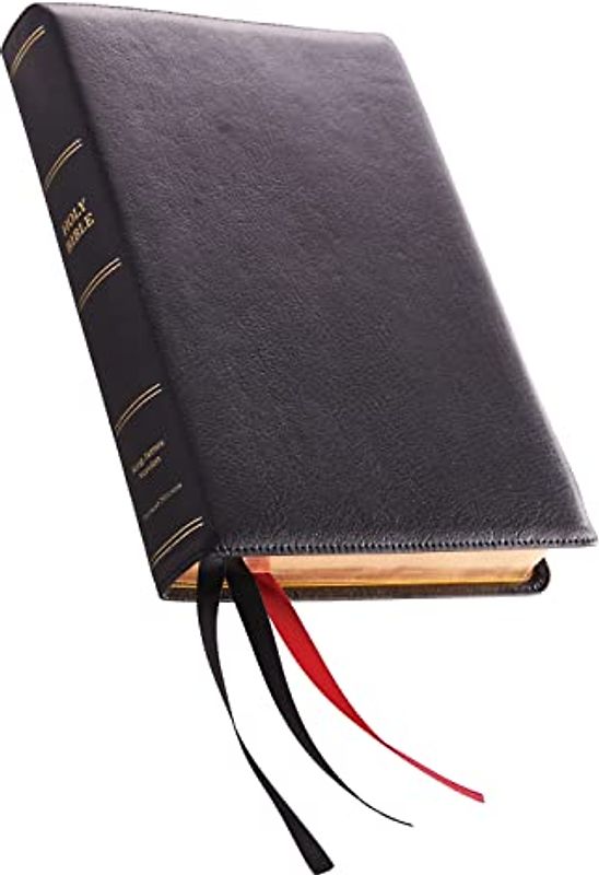 KJV, Reference Bible, Giant Print, Premium Leather, Black, Sterling Edition, Comfort Print
