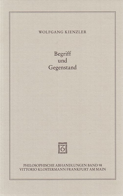 Begriff und Gegenstand