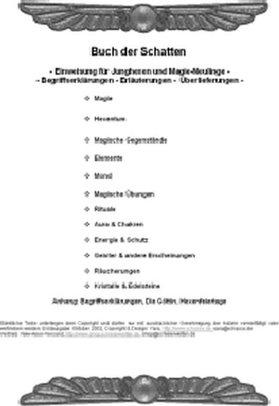 Buch der Schatten - Horuswings