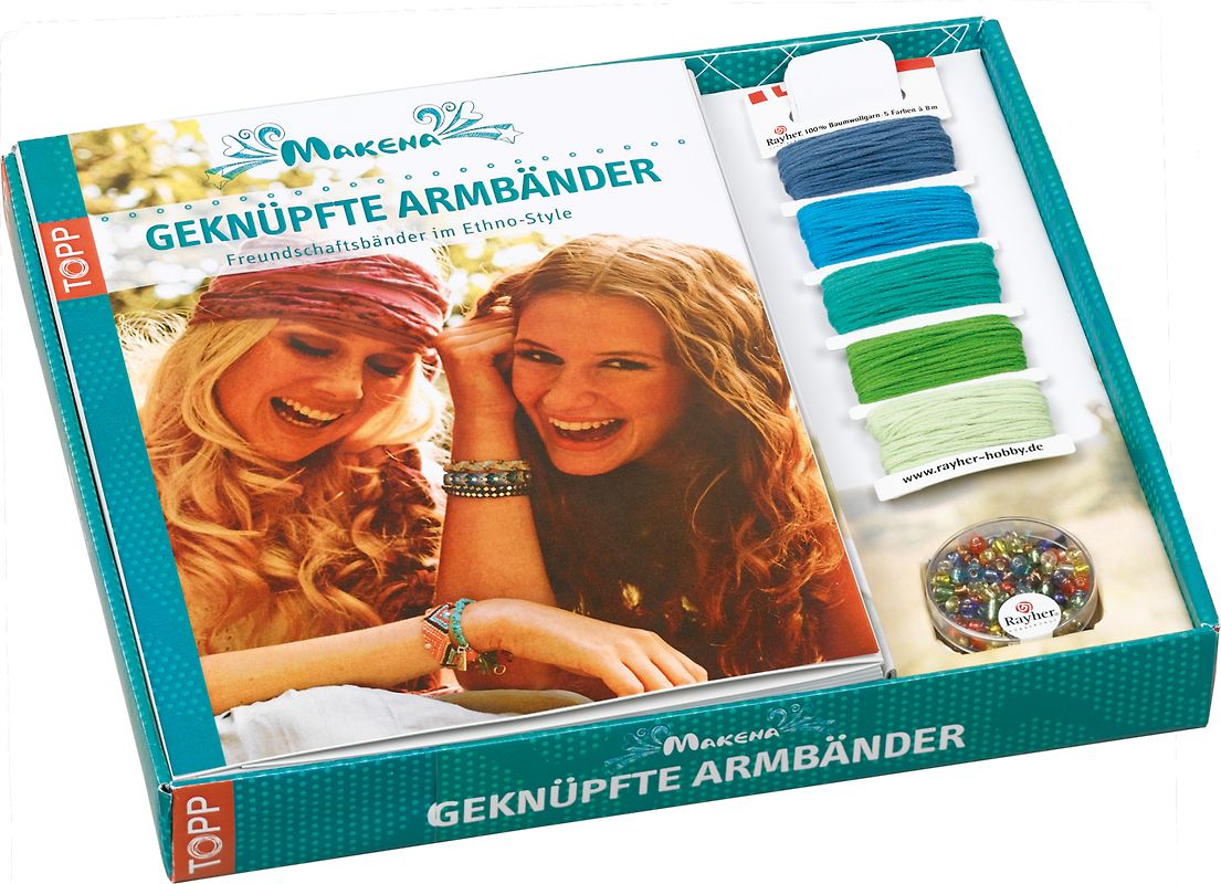 Kreativ-Set Freundschaftsbänder. Makena. Geknüpfte Armbänder