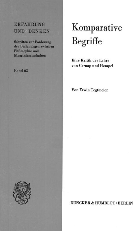 Komparative Begriffe.