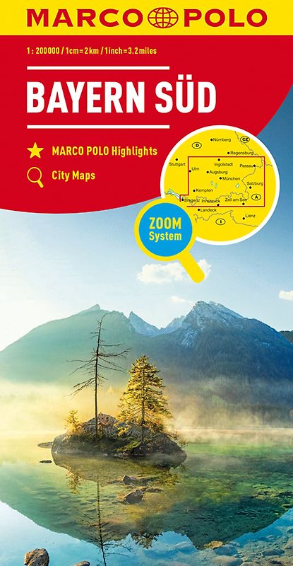 MARCO POLO Regionalkarte Deutschland 13 Bayern Süd 1:200.000