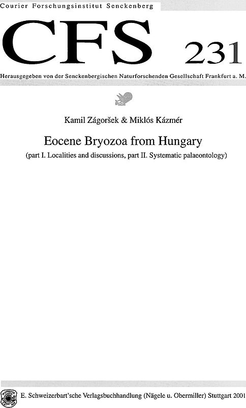 Eocene Bryozoa from Hungary