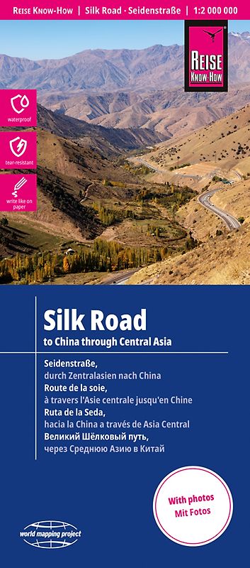 Reise Know-How Landkarte Seidenstraße / Silk Road (1:2 000 000): Durch Zentralasien nach China / To China through Central Asia