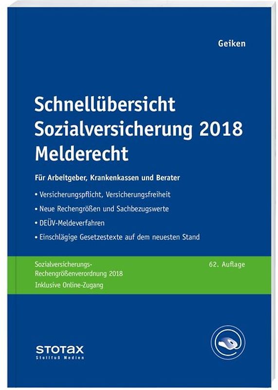 Schnellübersicht Sozialversicherung 2018 Melderecht