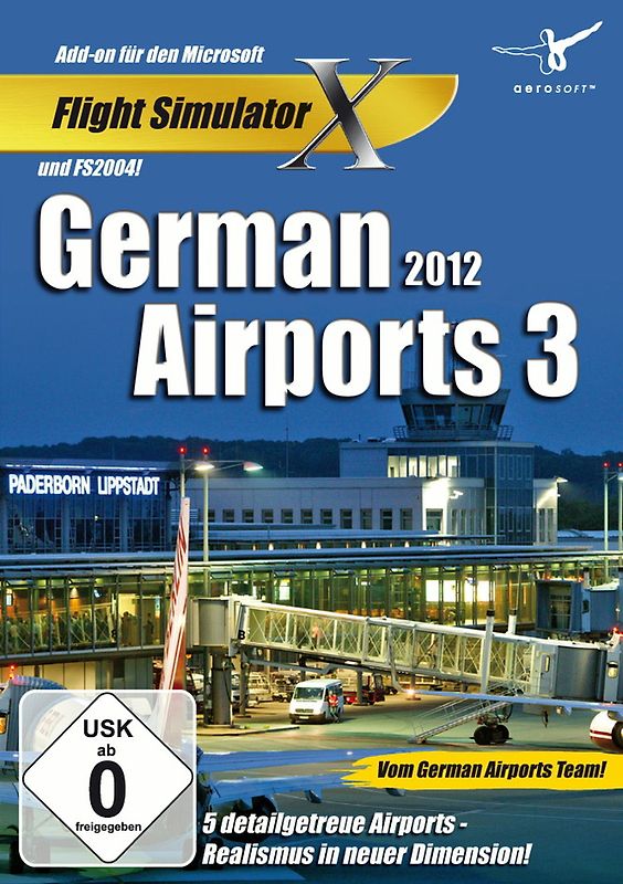 Microsoft Flight Simulator X: German Airports 3 [AddOn 2012] PC Spiele