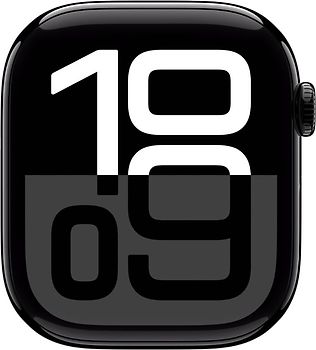 Apple Watch Series 10 42 mm Boîtier aluminium noir de jais [Wi-Fi + Cellulaire]