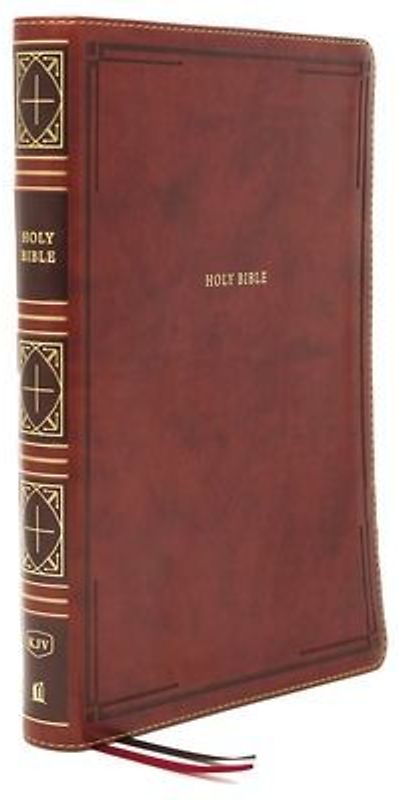 Kjv, Thinline Bible, Giant Print, Leathersoft, Brown, Red Letter Edition, Comfort Print