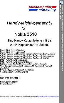 Nokia 3510-leicht-gemacht. Handy-leicht-gemacht für Nokia 3510