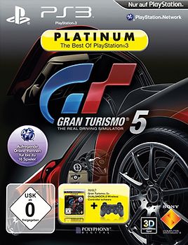 Gran Turismo 5 inkl. Joypad Sony Dualshock 3 schwarz (Sixaxis) Bundleversion