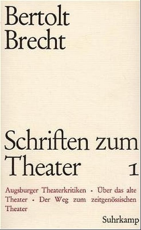 Schriften zum Theater