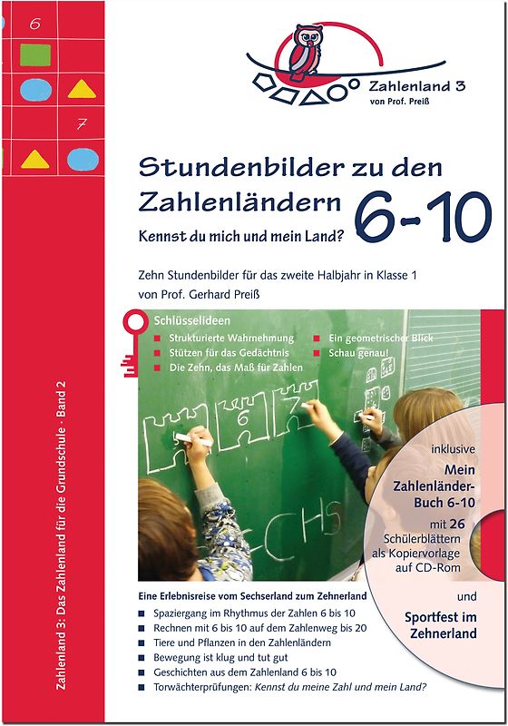 Stundenbilder zu den Zahlenländern 6 bis 10, Kennst du mich und mein Land?
