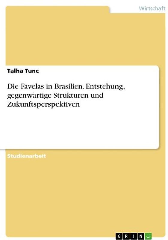 Die Favelas in Brasilien. Entstehung, gegenwärtige Strukturen und Zukunftsperspektiven