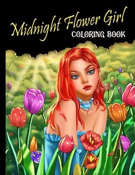 Midnight Flower Girl Coloring: A Cool Girl With High-quality Designs And Details Coloring Pages | Release Pressure And Stressful