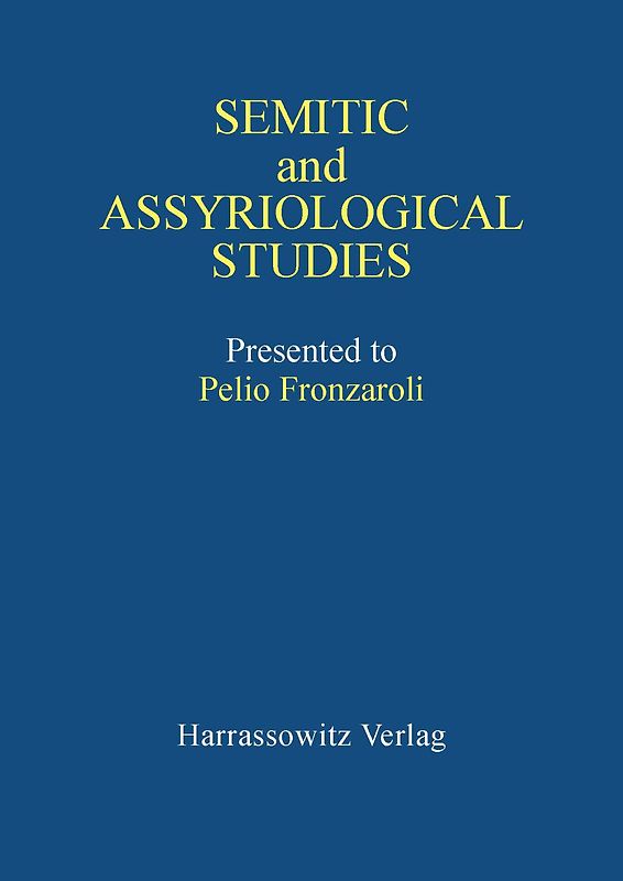 Semitic and Assyriological Studies
